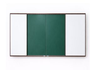 Bảng từ trượt ngang combo xanh trắng
